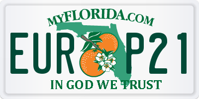 FL license plate EURP21