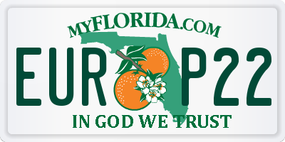 FL license plate EURP22