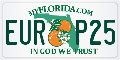 FL license plate EURP25