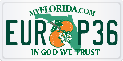 FL license plate EURP36