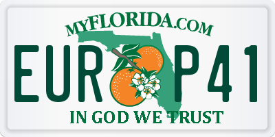 FL license plate EURP41