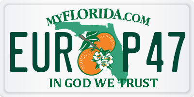 FL license plate EURP47
