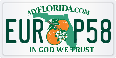 FL license plate EURP58