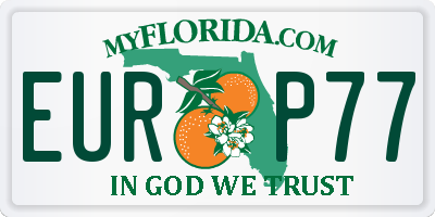 FL license plate EURP77