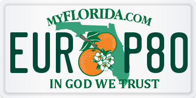 FL license plate EURP80
