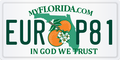 FL license plate EURP81