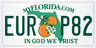 FL license plate EURP82