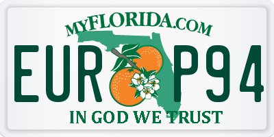 FL license plate EURP94