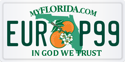 FL license plate EURP99
