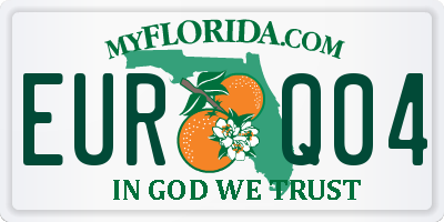 FL license plate EURQ04