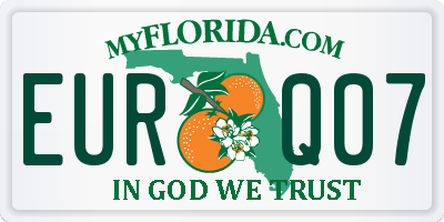 FL license plate EURQ07
