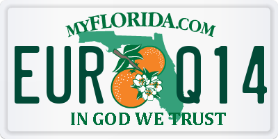 FL license plate EURQ14