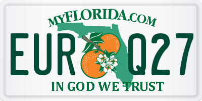 FL license plate EURQ27
