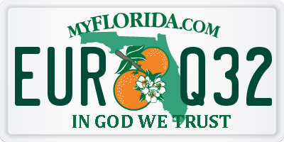 FL license plate EURQ32