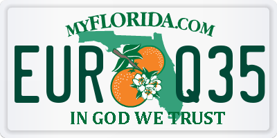 FL license plate EURQ35