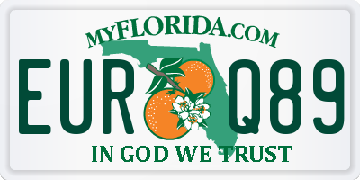FL license plate EURQ89