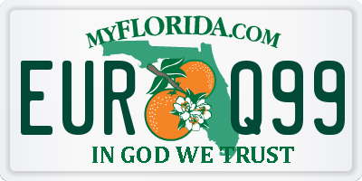FL license plate EURQ99