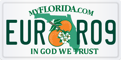 FL license plate EURR09
