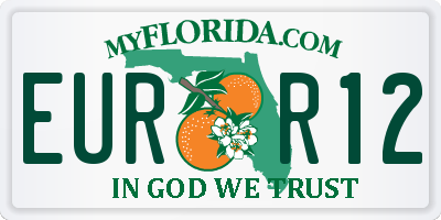 FL license plate EURR12