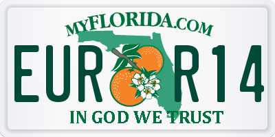 FL license plate EURR14