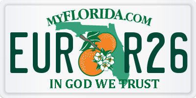 FL license plate EURR26