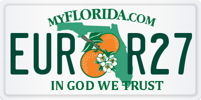 FL license plate EURR27