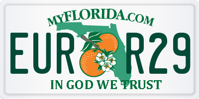 FL license plate EURR29