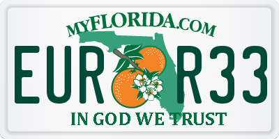 FL license plate EURR33