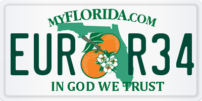 FL license plate EURR34