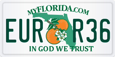 FL license plate EURR36