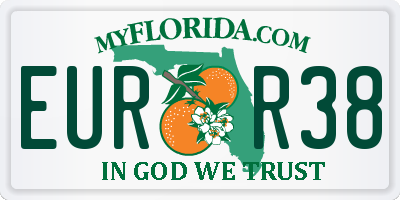 FL license plate EURR38