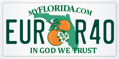 FL license plate EURR40