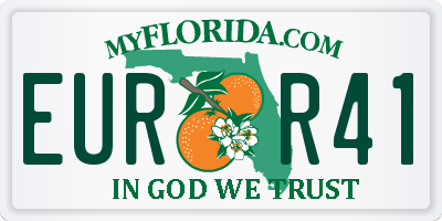 FL license plate EURR41