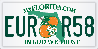 FL license plate EURR58