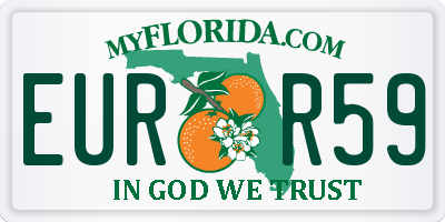 FL license plate EURR59