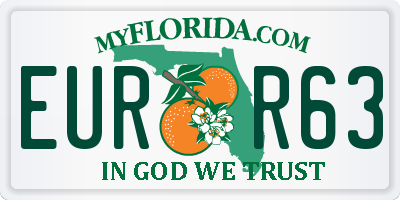 FL license plate EURR63