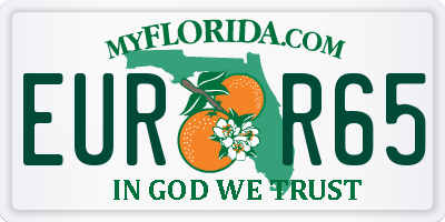 FL license plate EURR65