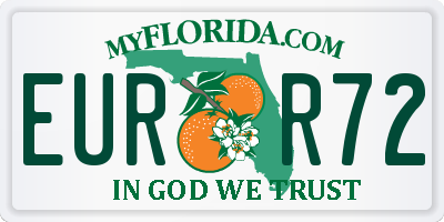 FL license plate EURR72