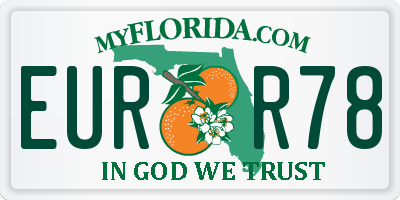 FL license plate EURR78