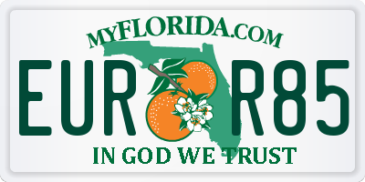 FL license plate EURR85