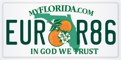 FL license plate EURR86