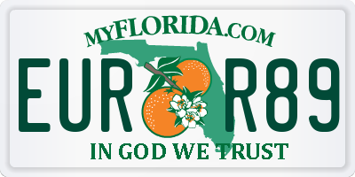 FL license plate EURR89