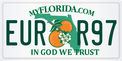 FL license plate EURR97