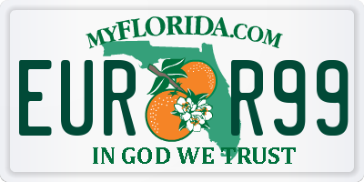 FL license plate EURR99