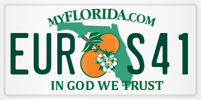 FL license plate EURS41