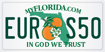 FL license plate EURS50