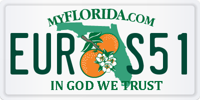 FL license plate EURS51