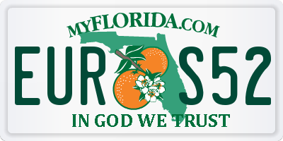 FL license plate EURS52