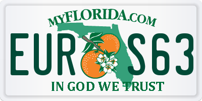 FL license plate EURS63