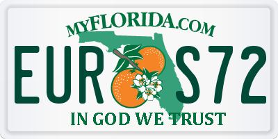 FL license plate EURS72